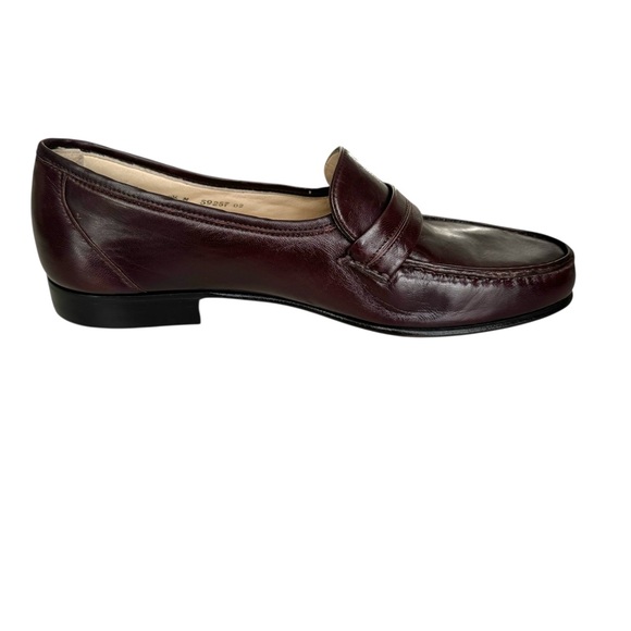 🆕 Bally Men’s Loafers Burgundy Italian Leather - Picture 8 of 11